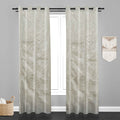Accra Geometric Design Zari Work Embrodiery Jaquard Curtain - Light Grey