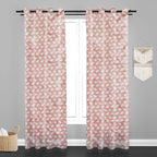 Accra  Floral Design Zari Work Embrodiery Jaquard Curtain - Light Pink