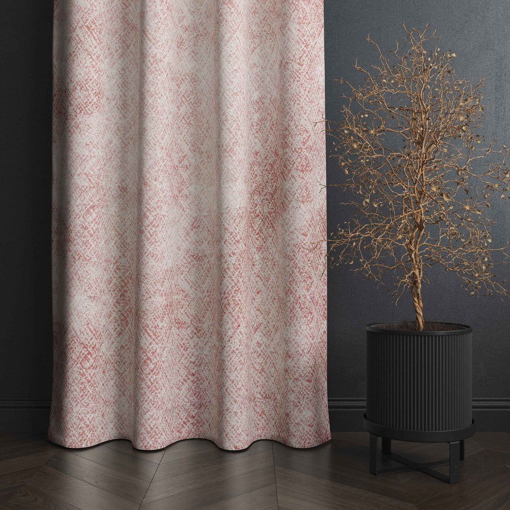 Accra Geometric Design Zari Work Embrodiery Jaquard Curtain - Light Pink