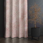 Accra Geometric Design Zari Work Embrodiery Jaquard Curtain - Light Pink