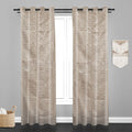 Accra Geometric Design Zari Work Embrodiery Jaquard Curtain - Light Beige