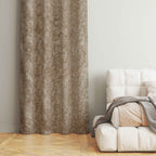 Accra Small Leaf  Design Zari Work Embrodiery Jaquard Curtain - Cream