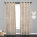 Accra Geometric Design Zari Work Embrodiery Jaquard Curtain - Light Beige