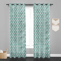Accra  Floral Design Zari Work Embrodiery Jaquard Curtain - Firozi
