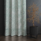 Accra Geometric Design Zari Work Embrodiery Jaquard Curtain - Firozi