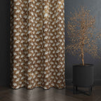 Accra  Floral Design Zari Work Embrodiery Jaquard Curtain - Beige