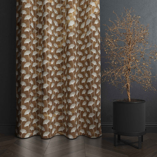 Accra  Floral Design Zari Work Embrodiery Jaquard Curtain - Beige