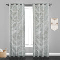 Accra Geometric Design Zari Work Embrodiery Jaquard Curtain - Tan