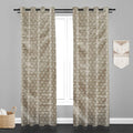 Accra  Floral Design Zari Work Embrodiery Jaquard Curtain - Cream