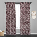 Accra Small Leaf  Design Zari Work Embrodiery Jaquard Curtain - Purple