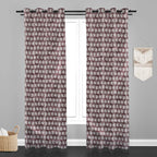 Accra  Leaf Design Zari Work Embrodiery Jaquard Curtain - Purple