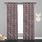Accra  Floral Design Zari Work Embrodiery Jaquard Curtain - Purple