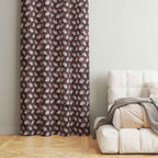 Accra  Floral Design Zari Work Embrodiery Jaquard Curtain - Purple