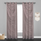 Accra Geometric Design Zari Work Embrodiery Jaquard Curtain - Purple