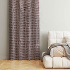 Accra Geometric Design Zari Work Embrodiery Jaquard Curtain - Purple