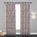 Accra Geometric Design Zari Work Embrodiery Jaquard Curtain - Purple