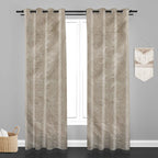 Accra Geometric Design Zari Work Embrodiery Jaquard Curtain - Cream