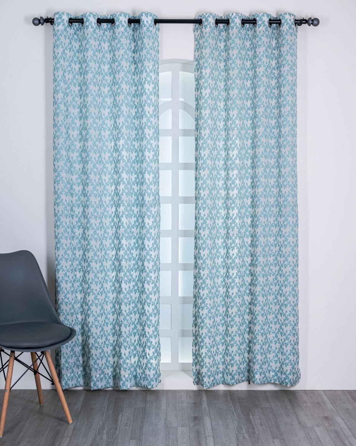 Parda online Premium Jacquard Linen Curtain with Soft & Durable Fabric