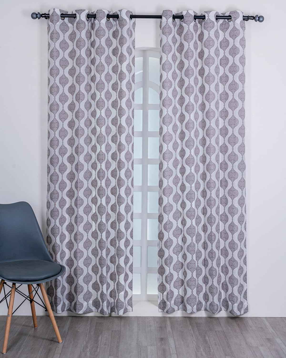 Parda online Premium Jacquard Linen Curtain with Soft & Durable Fabric