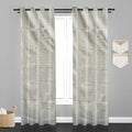 Accra Geometric Design Zari Work Embrodiery Jaquard Curtain - Light Grey