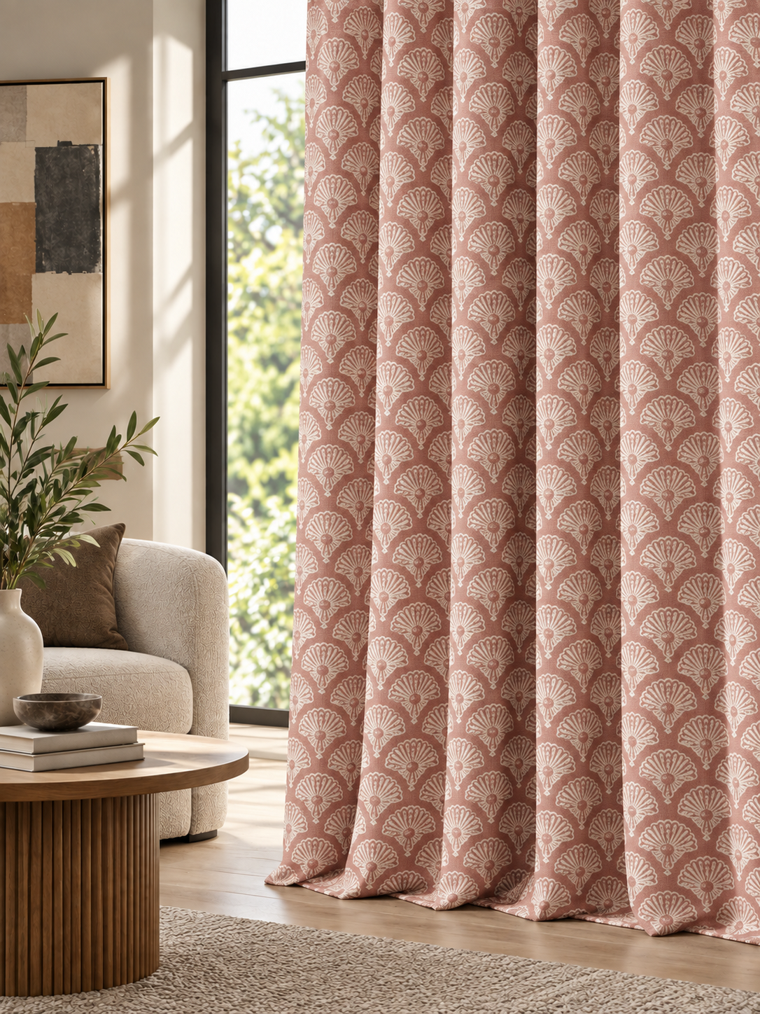 Ador Taupe Marble Curtain Collection
