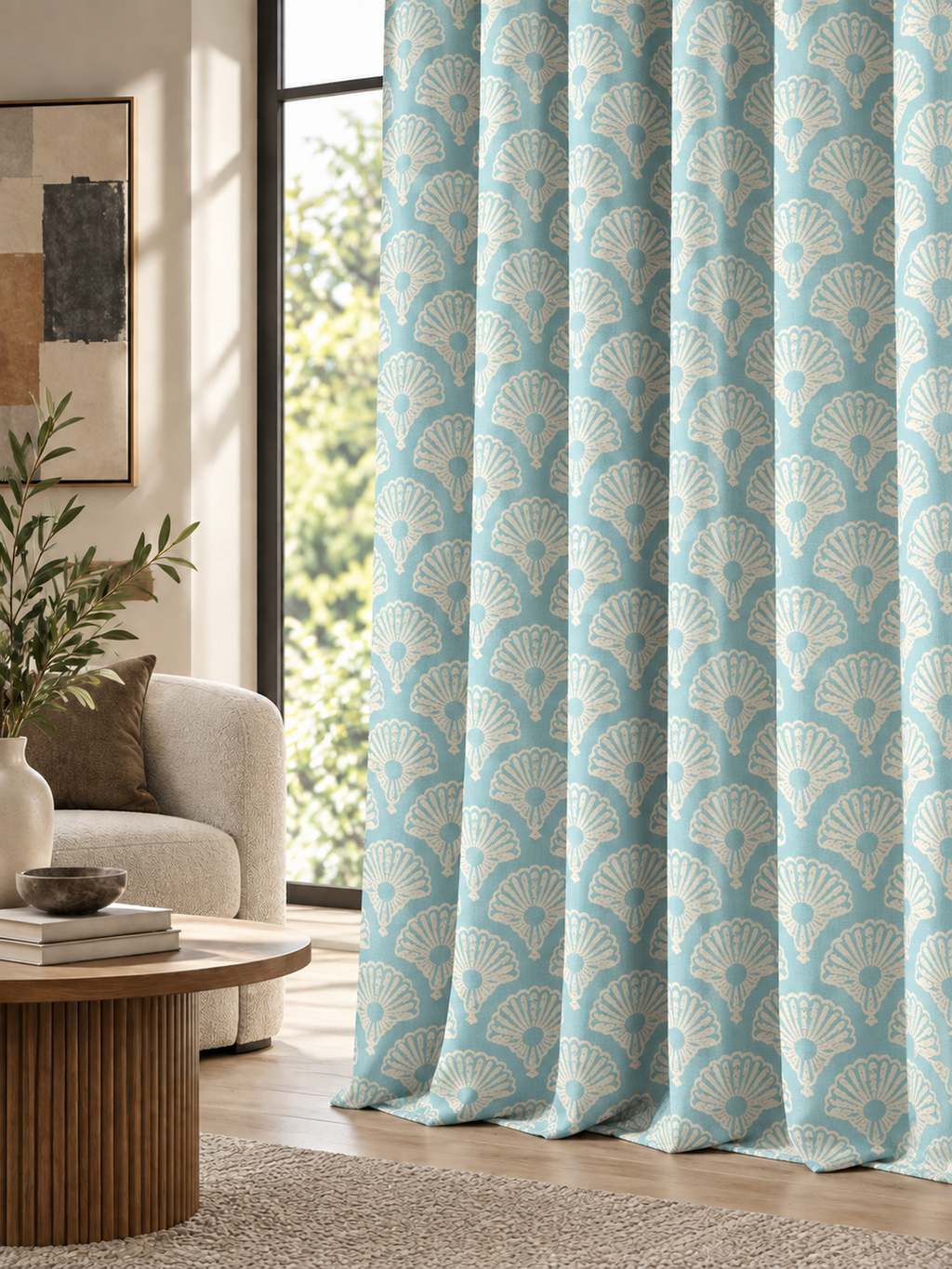 Ador Taupe Marble Curtain Collection