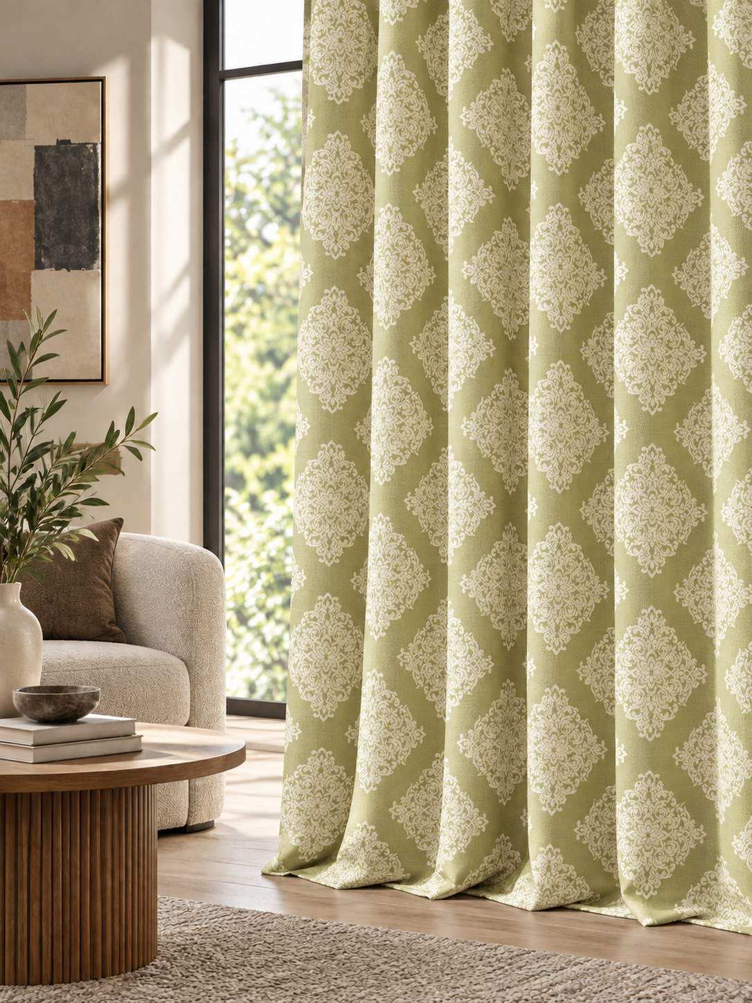Ador Taupe Marble Curtain Collection