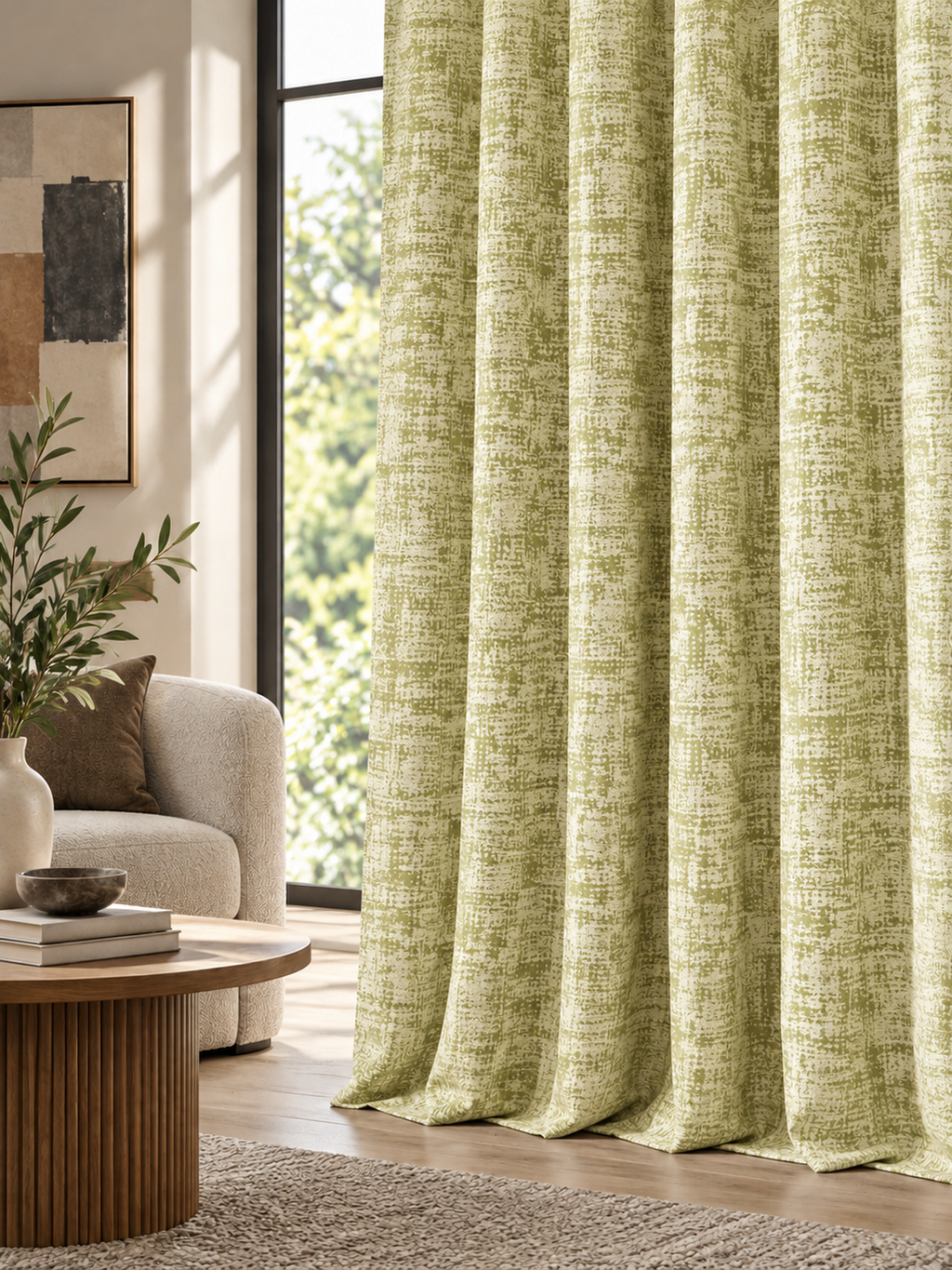 Ador Taupe Marble Curtain Collection