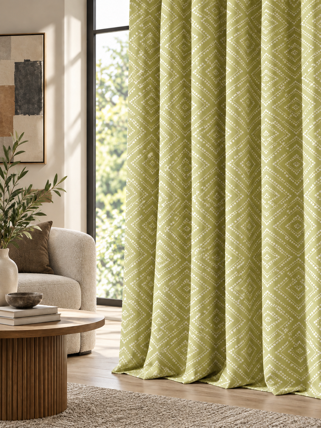 Ador Taupe Marble Curtain Collection