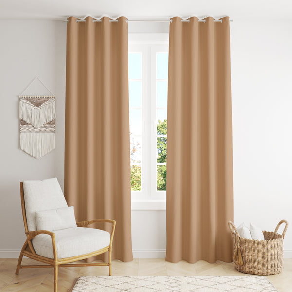 Room Darkening Thermal Insulated Eyelet Noise Reducing Blackout Curtain