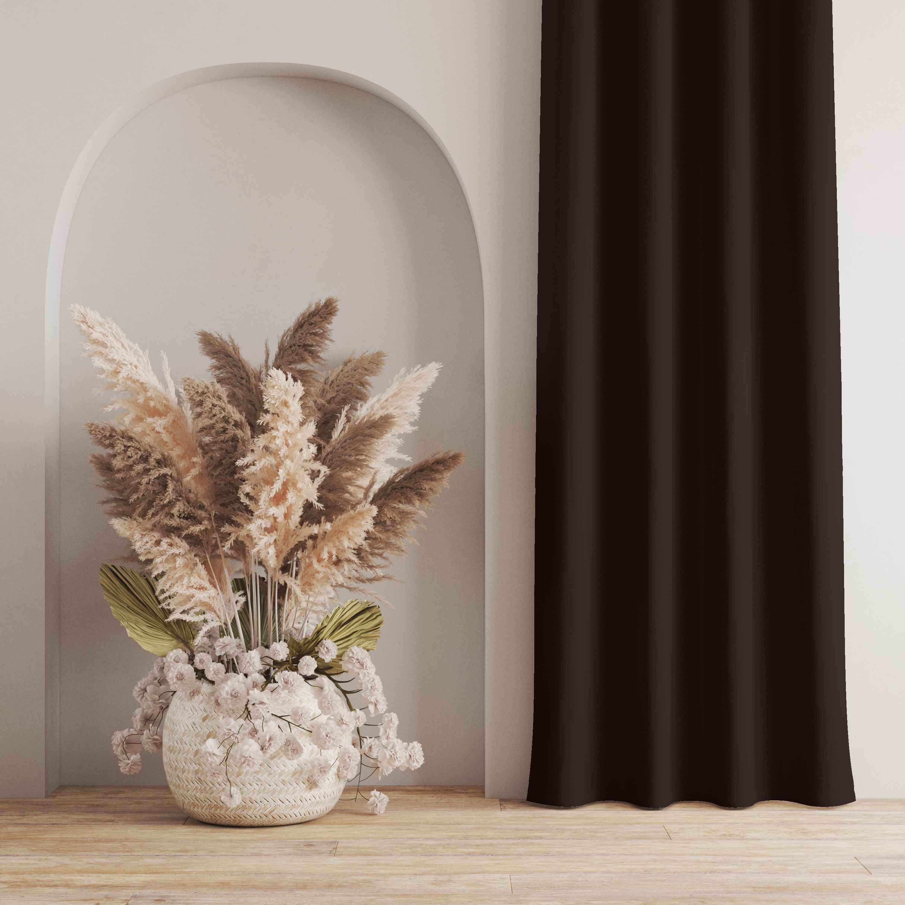 Room Darkening Thermal Insulated Eyelet Noise Reducing Blackout Curtain