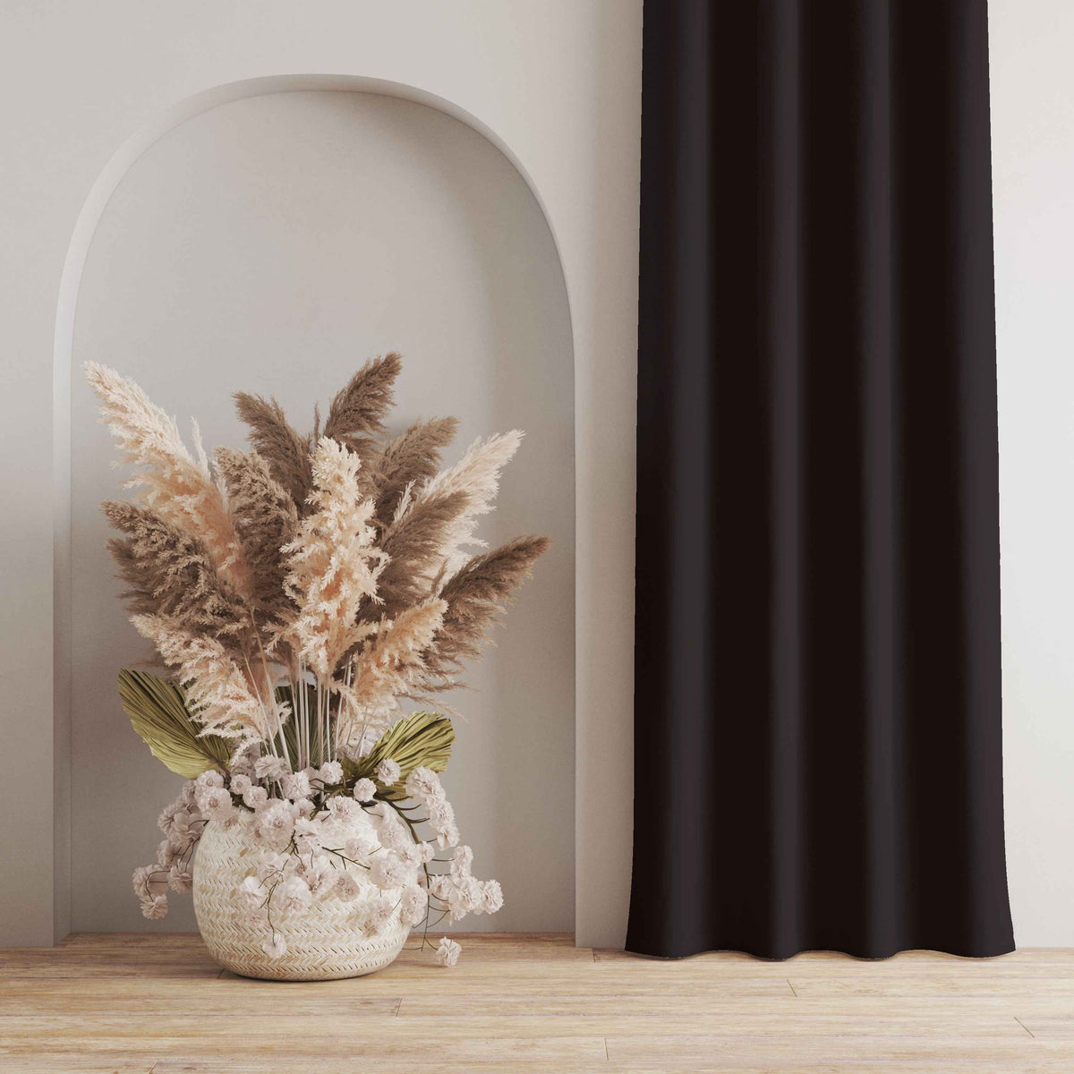 Room Darkening Thermal Insulated Eyelet Noise Reducing Blackout Curtain