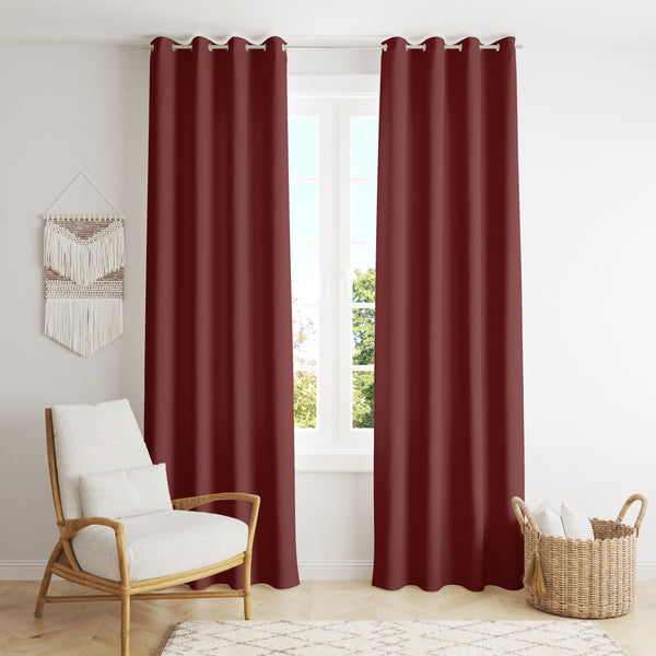 Room Darkening Thermal Insulated Eyelet Noise Reducing Blackout Curtain