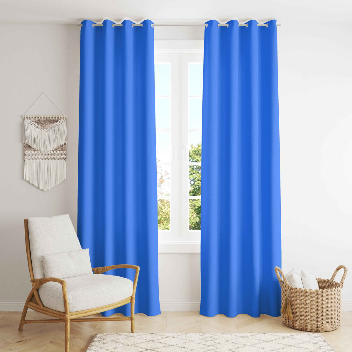 Room Darkening Thermal Insulated Eyelet Noise Reducing Blackout Curtain