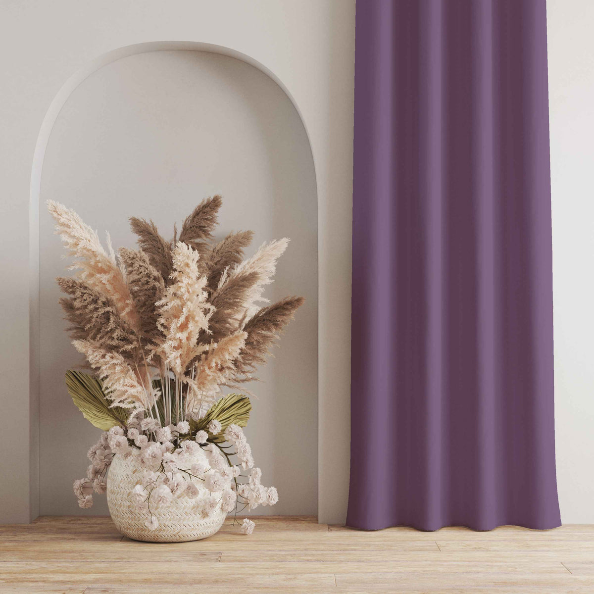 Room Darkening Thermal Insulated Eyelet Noise Reducing Blackout Curtain