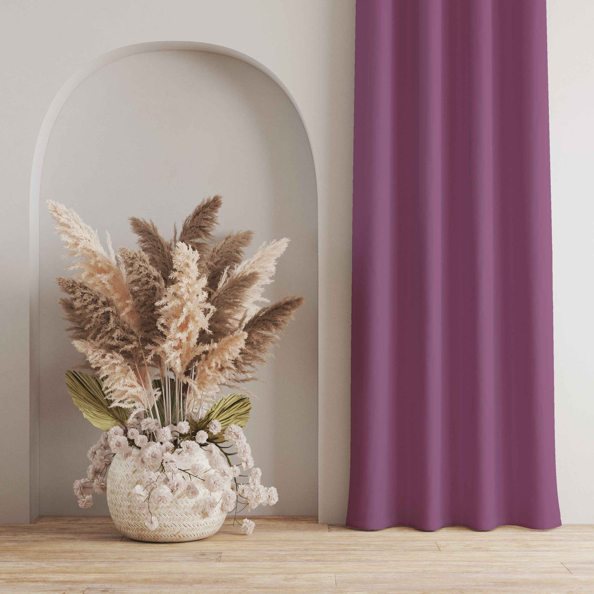 Room Darkening Thermal Insulated Eyelet Noise Reducing Blackout Curtain