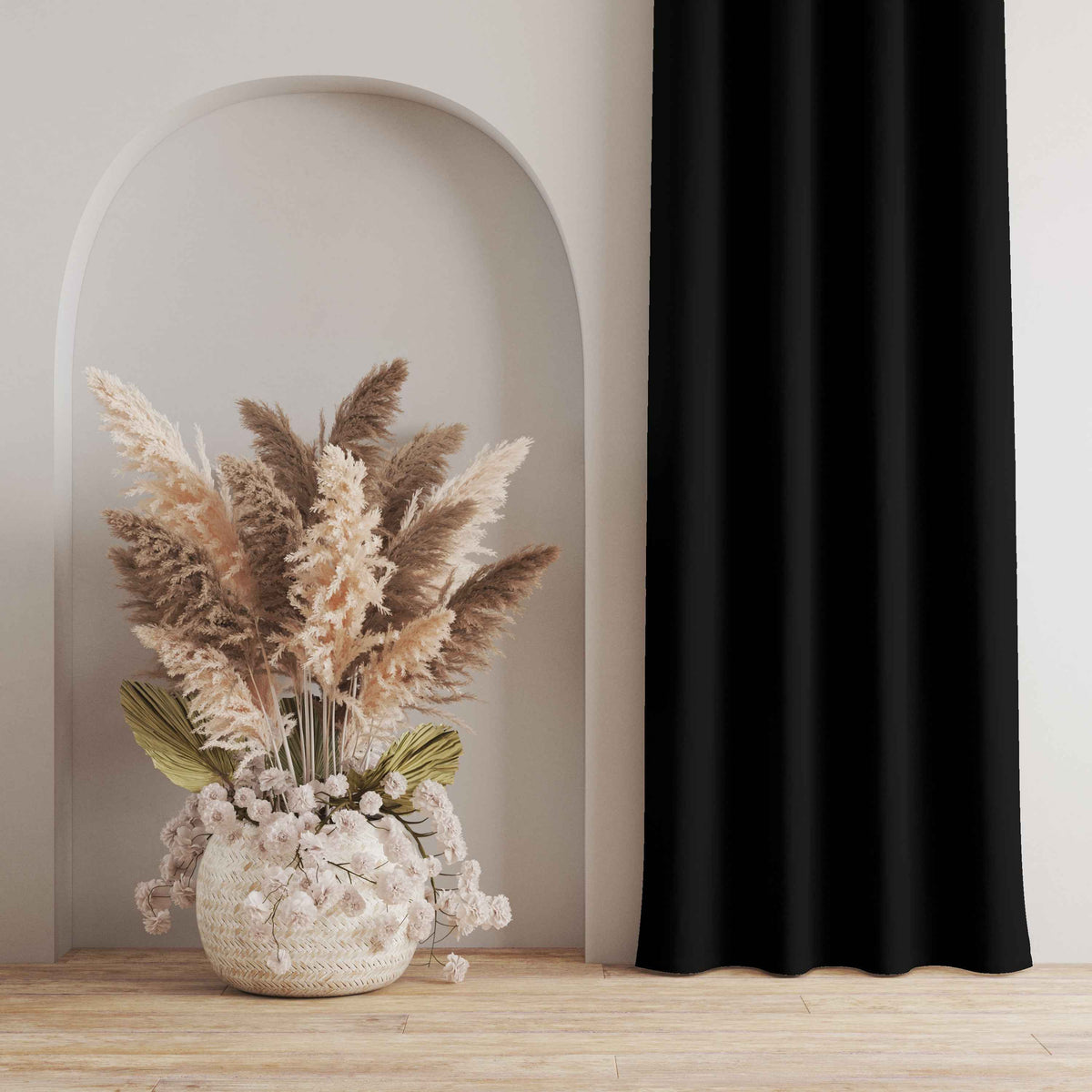 Room Darkening Thermal Insulated Rod Pocket Noise Reducing Blackout Curtain