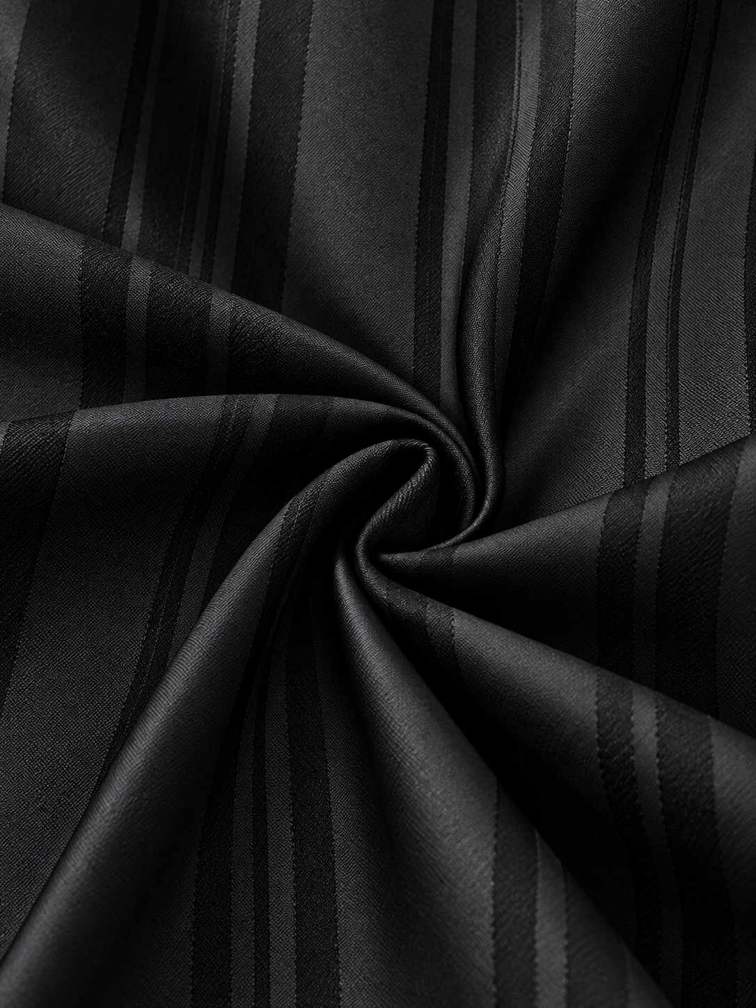 Parda Online Premium Black Shower Curtain for Bathroom, Textured Fabric, Set of 2