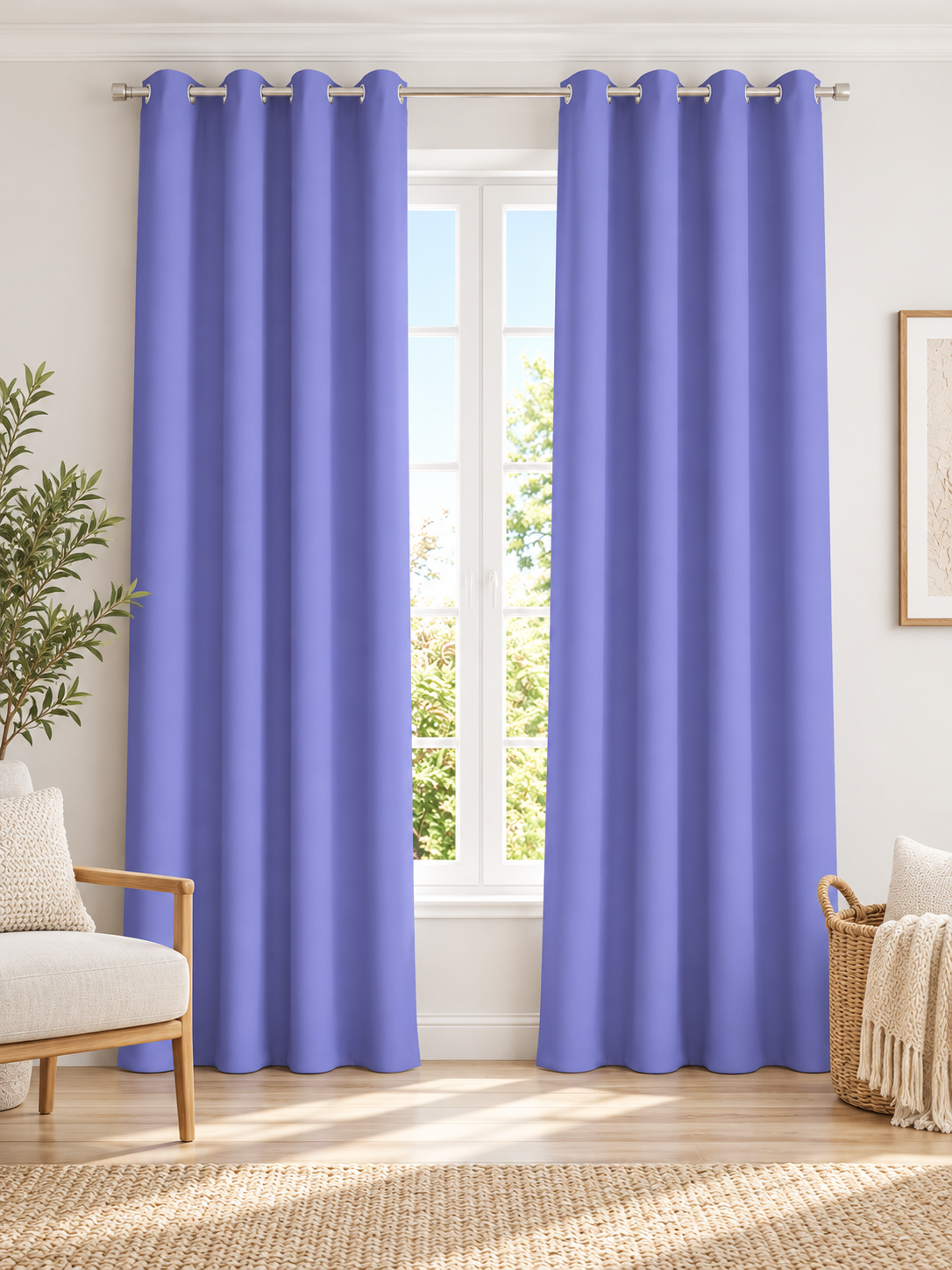 Parda Online Lavender Purple Blackout Curtains for Bedroom & Living Room, Set of 2
