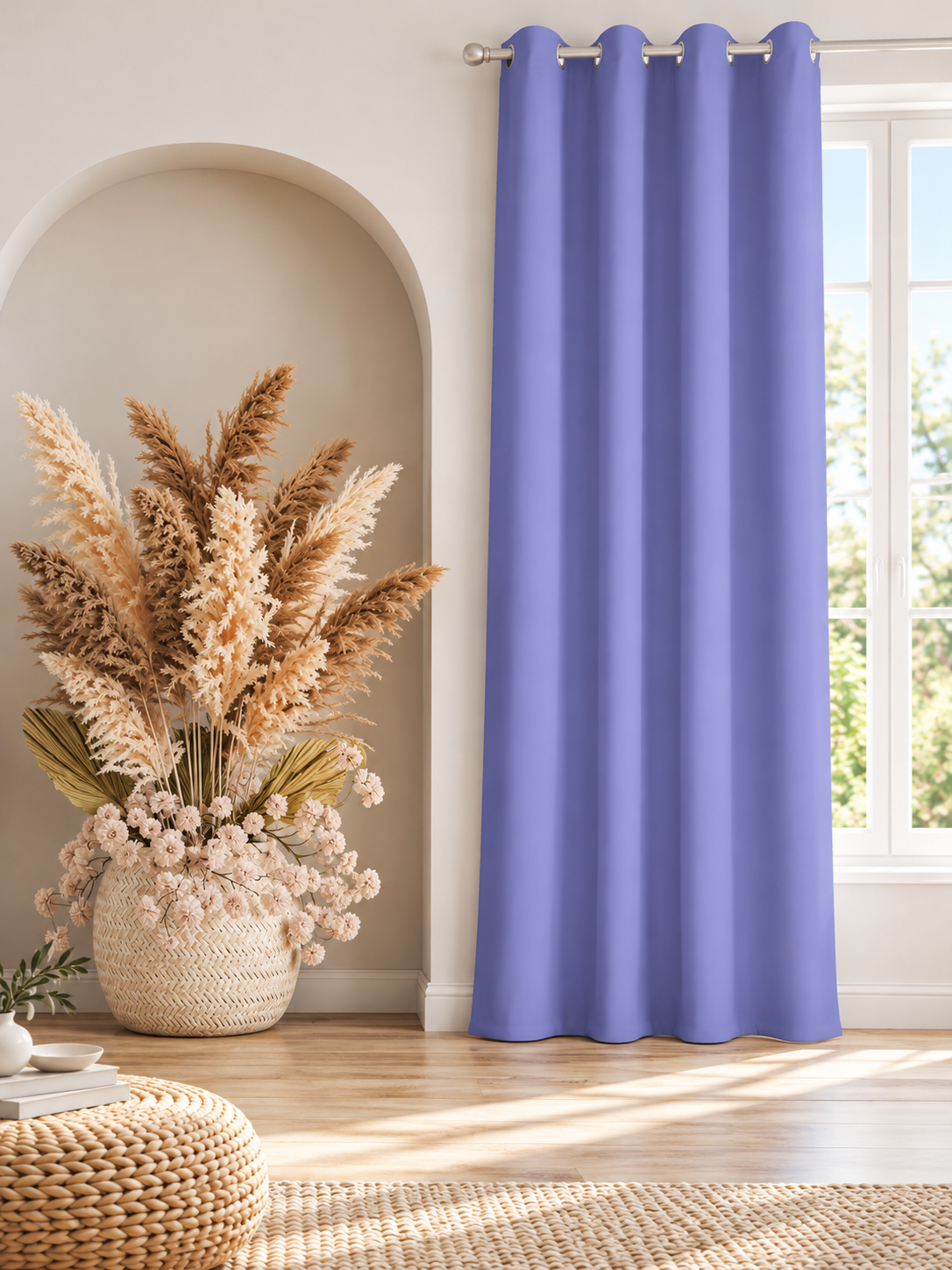 Parda Online Lavender Purple Blackout Curtains for Bedroom & Living Room, Set of 2