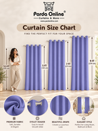 Parda Online Lavender Purple Blackout Curtains for Bedroom & Living Room, Set of 2