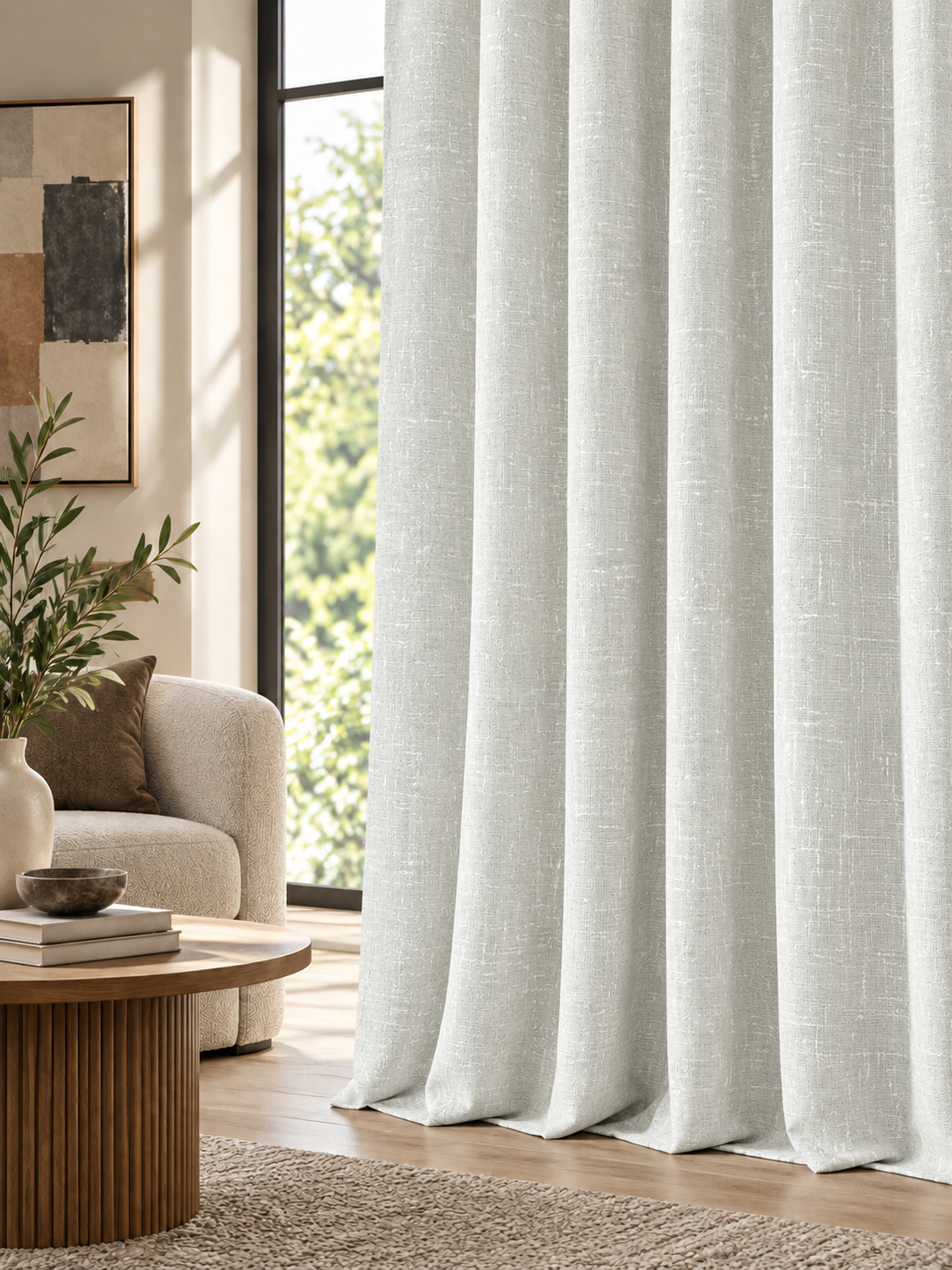 Elara Silver Grey Curtain Collection