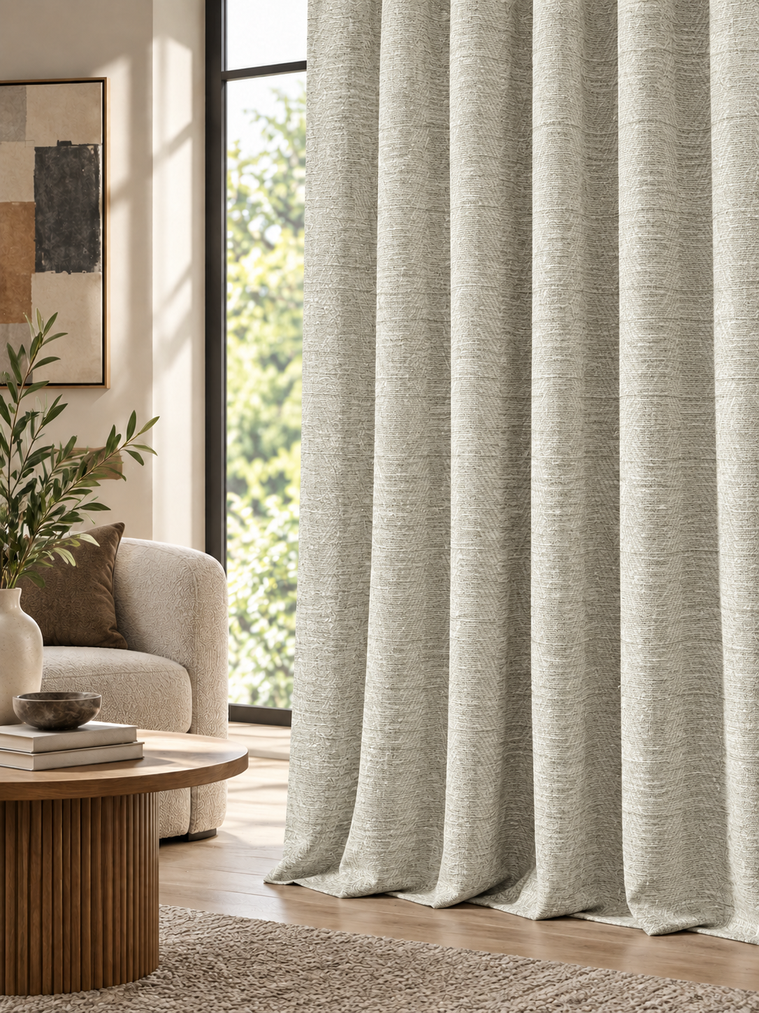 Elara Silver Grey Curtain Collection