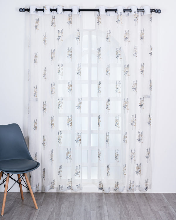 Parda online Premium Embroidery Tissue Curtain with Soft & Durable Fabric