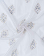 Parda online Premium Damas Design Embroidery Tissue Curtain with Soft & Durable Fabric