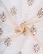 Parda online Premium Damas Design Embroidery Tissue Curtain with Soft & Durable Fabric