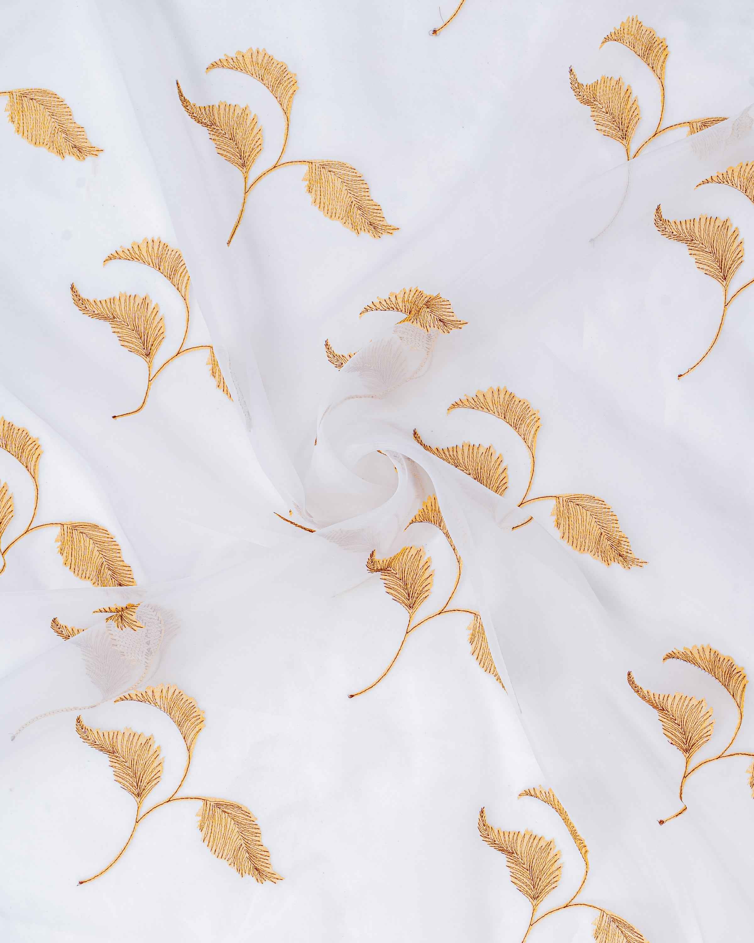 Parda online Premium Embroidery Tissue Fabric Curtain with Soft & Durable