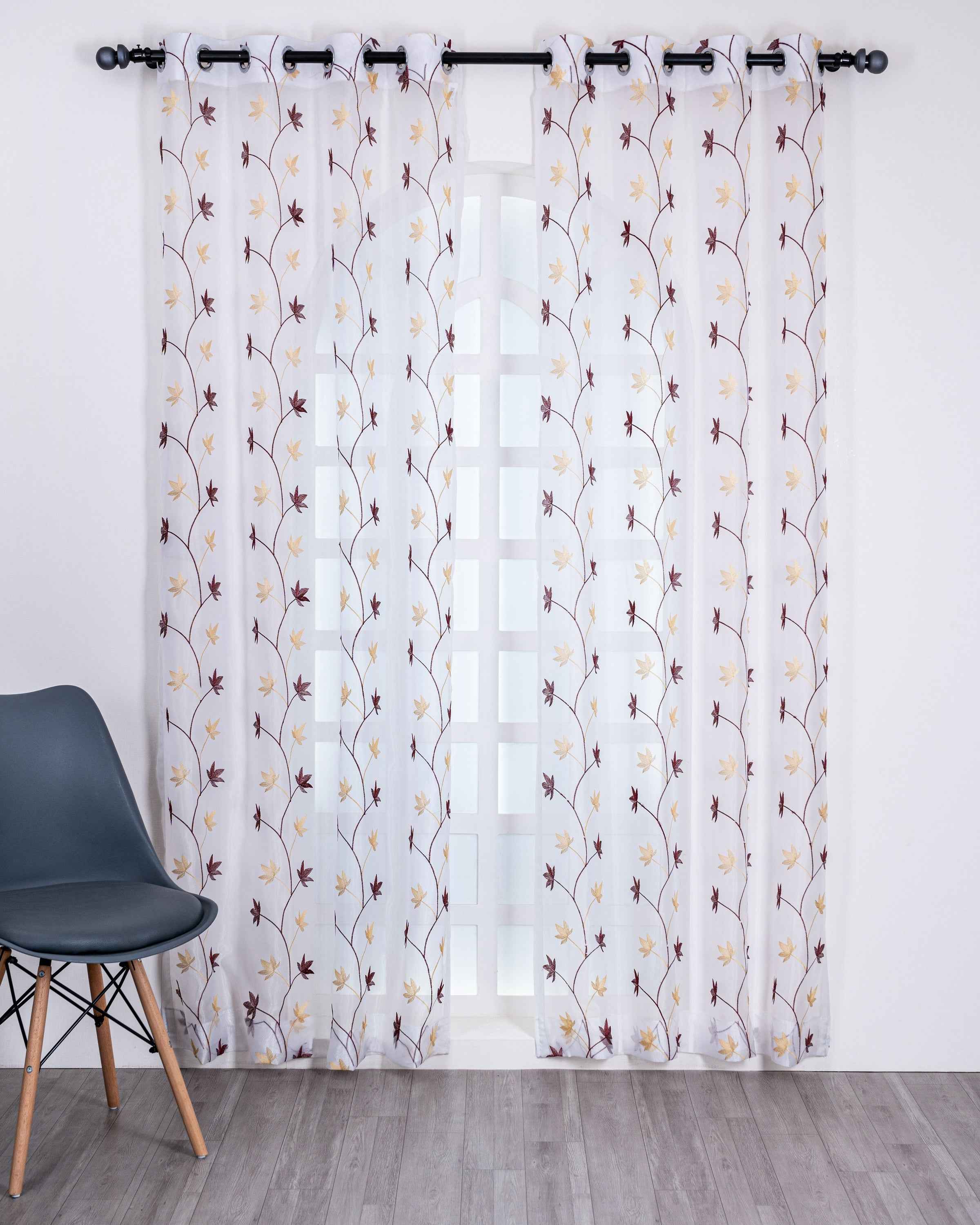 Parda online Premium Embroidery Tissue Curtain with Soft & Durable Fabric