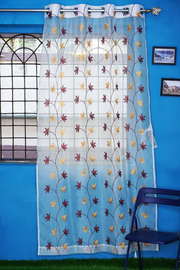 Tissue Embroidered Curtain