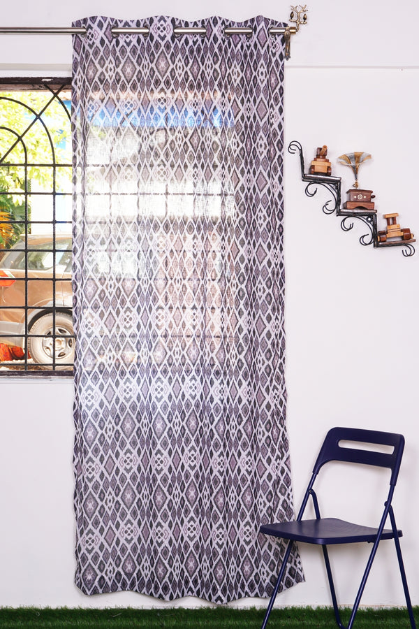 Cotton Printed Linen Single Curtain